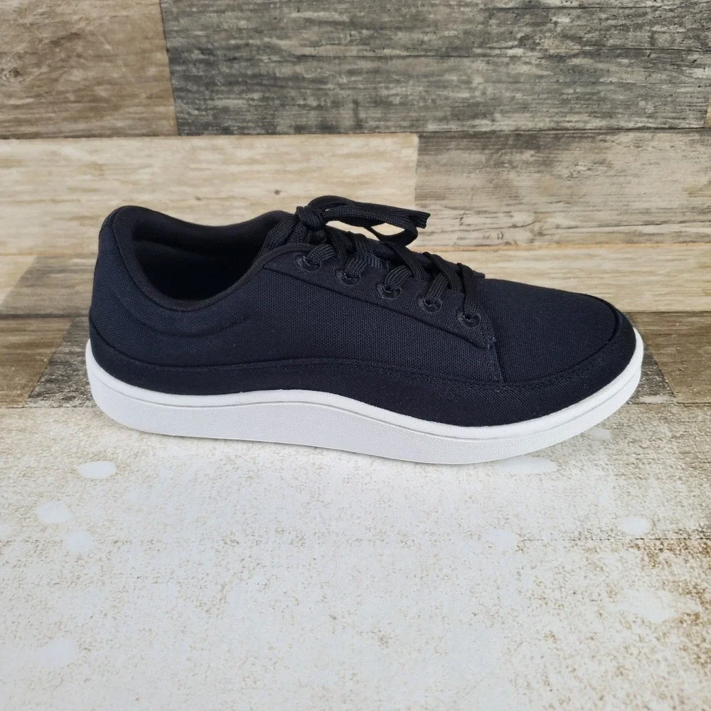 Allbirds Canvas Pacer Womens Shoes Sz 8 W Running Natural Black Lace Up Sneaker